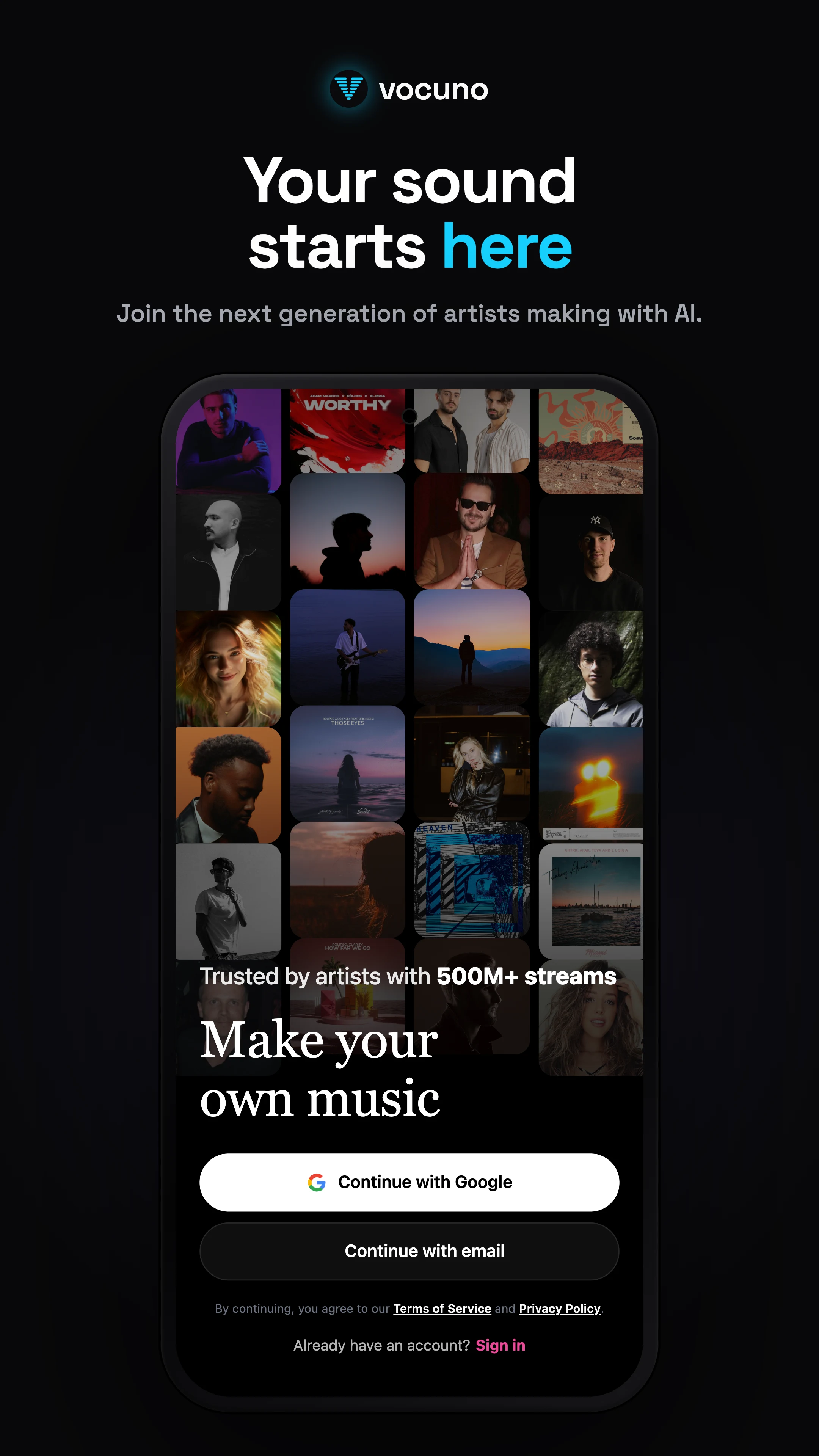 Vocuno: AI Music & Song Maker screenshot
